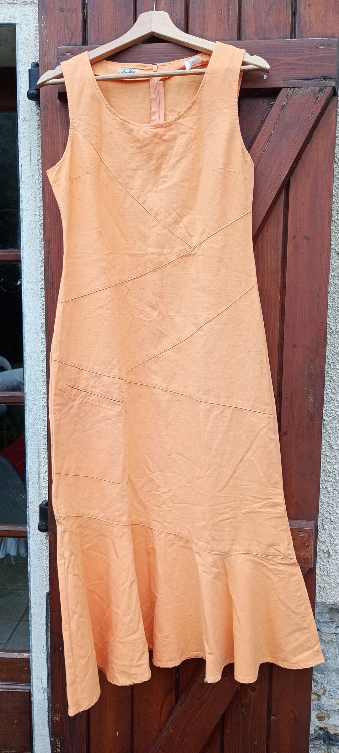 vestido largo naranja talla 36 en muy buen estado – photo 2